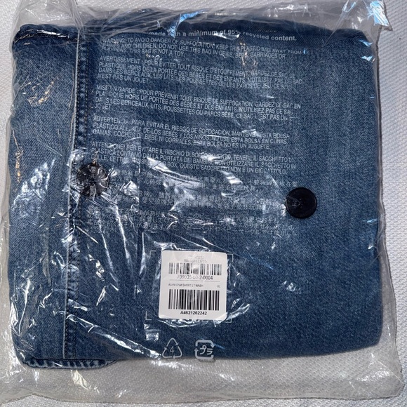 GAP NET UltraSoft Denim Crop Trench Jacket XL NWT ☀️🍂🥶🌼 - Picture 3 of 4